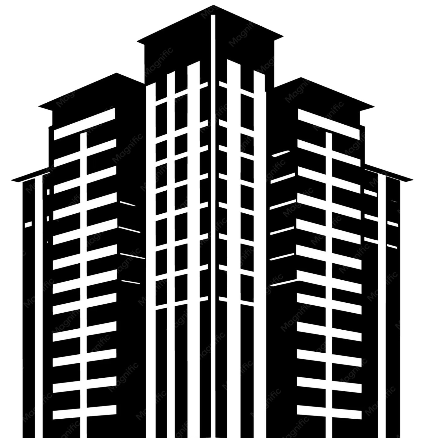 Tower building illustration